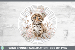 GorgeousWild Cats Winter Knit Hat Wind Spinner design.