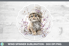 GorgeousWild Cats Winter Knit Hat Wind Spinner design.