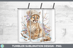 GorgeousWild Cats Winter Knit Hat Tumbler design.