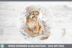 GorgeousWild Cats Winter Knit Hat Wind Spinner design.