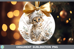 GorgeousWild Cats Winter Knit Hat Ornament design.