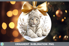 GorgeousWild Cats Winter Knit Hat Ornament design.