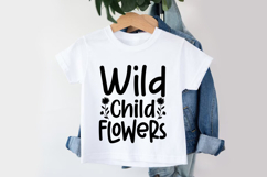 Wild Child Flowers SVG | Baby SVG | Newborn SVG Product Image 3