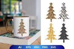Christmas Tree with Animal Skin Pattern Sublimation Product Image 1