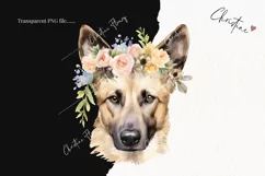 Wild Dog With Flower Crown PNG | Spring PNG Product Image 2