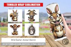 Wild Easter Animal Sketch Tumbler Product Image 1