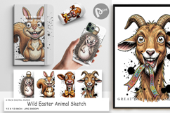 Wild Easter Animal Digital Paper Product Image 1