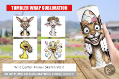 Wild Easter Animal Sketch Tumbler Product Image 1