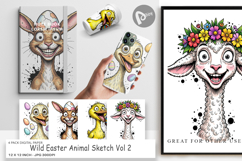 Wild Easter Animal Digital Paper Product Image 1