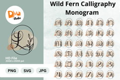 Wild Fern Calligraphy Monogram Product Image 1