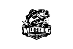 Wild Fishing Logo Aggressive Fish Illustration Design Product Image 1