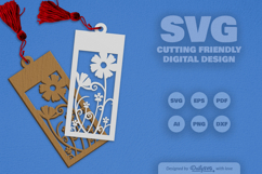 Wild Floral Bookmark SVG Product Image 1