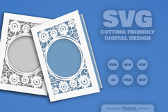 Floral Greeting Card SVG Product Image 1