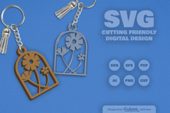 Wild Floral Keychain SVG Product Image 2