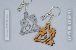 Wild Floral Keychain SVG Product Image 1