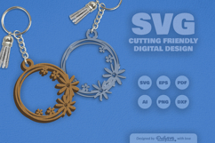 Wild Floral Keychain SVG Product Image 2