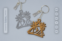 Wild Floral Keychain SVG Product Image 2