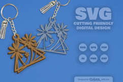 Wild Floral Keychain SVG Product Image 1
