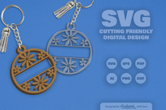 Wild Floral Keychain SVG Product Image 2