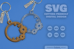 Wild Floral Keychain SVG Product Image 2