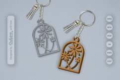 Wild Floral Keychain SVG Product Image 1