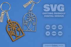 Wild Floral Keychain SVG Product Image 2