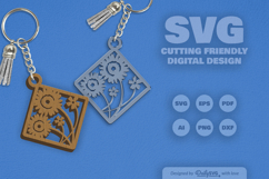 Wild Floral Keychain SVG Product Image 2