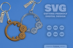 Wild Floral Keychain SVG Product Image 2