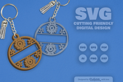 Wild Floral Keychain SVG Product Image 1