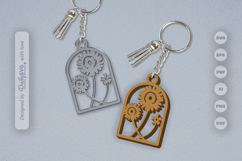 Wild Floral Keychain SVG Product Image 1