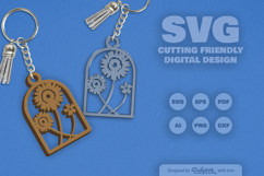 Wild Floral Keychain SVG Product Image 2