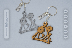 Wild Floral Keychain SVG Product Image 1