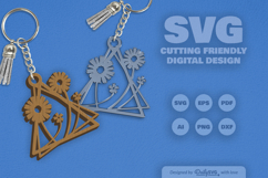 Wild Floral Keychain SVG Product Image 2
