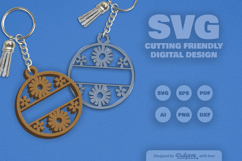 Wild Floral Keychain SVG Product Image 2