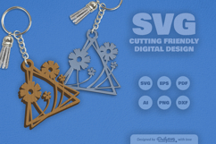 Wild Floral Keychain SVG Product Image 2