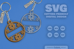 Wild Floral Keychain SVG Product Image 2