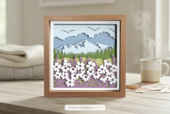 Wild Flower Meadow Layered Shadow Box Product Image 1