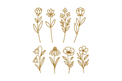 Wild Flowers Decoration Laser Cut Designs Product Image 2