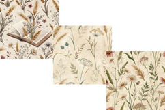 wild flowers autumn, pressed book design, literary botanical pattern, vintage page background, library aesthetic art, dried bouquet paper, novel inspiration design, paper texture art, forgotten bookmark pattern, scholarly botany design