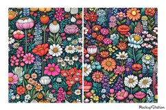Spring Flowers Junk Journal Pages | Floral Backgrounds JPG Product Image 3