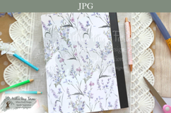 Watercolor Wildflowers Notebook Composition Cover Printable Product Image 2