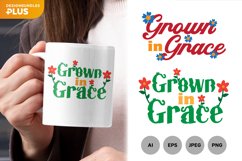 Colorful Grown in Grace with Flowers Set Design Product Image 1