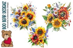 Watercolor Wildflower Clipart Product Image 1