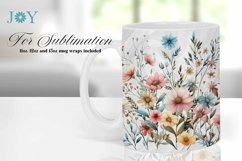 WILD FLOWERS MUG WRAP SUBLIMATION DESIGN