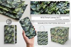 Digital Paper Forest Leaves Pattern Product Image 1