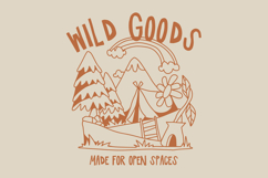 Vintage Summer Camping Cartoon T shirt Design