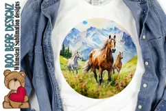 Watercolor Horse t shirt Sublimation designs Product Image 1