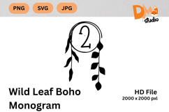 Wild Leaf Boho Monogram Product Image 1