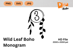 Wild Leaf Boho Monogram Product Image 1