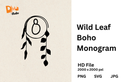 Wild Leaf Boho Monogram Product Image 1